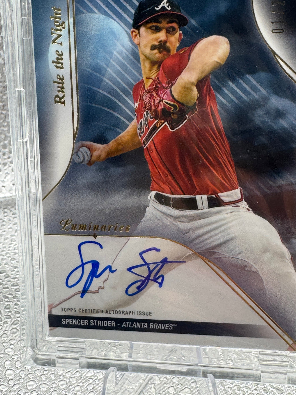 2024 Topps Luminaries Rule The Night Autographs Spencer Strider #RN-SS 01/25