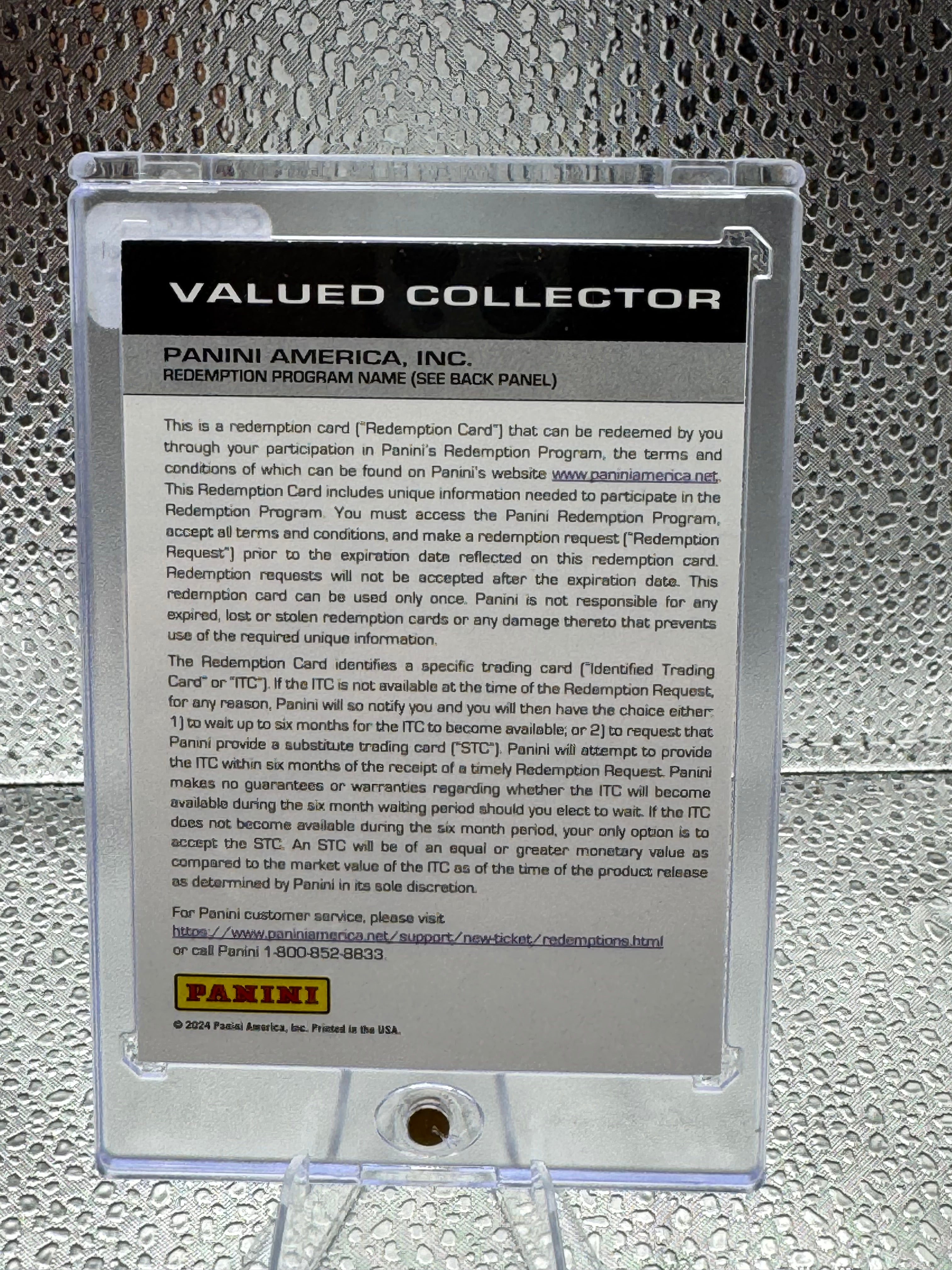 2024 Panini Zenith CeeDee Lamb #1 Red Z Jersey Auto Exchange/Redemption