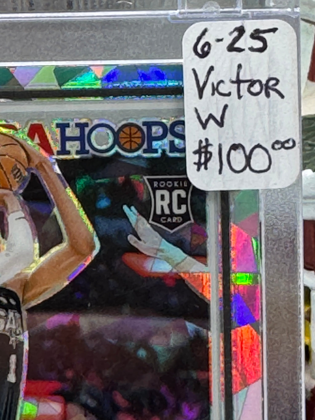 2024 2023-24 Panini NBA Hoops Premium Stock Victor Wembanyama #108 Green Prizm