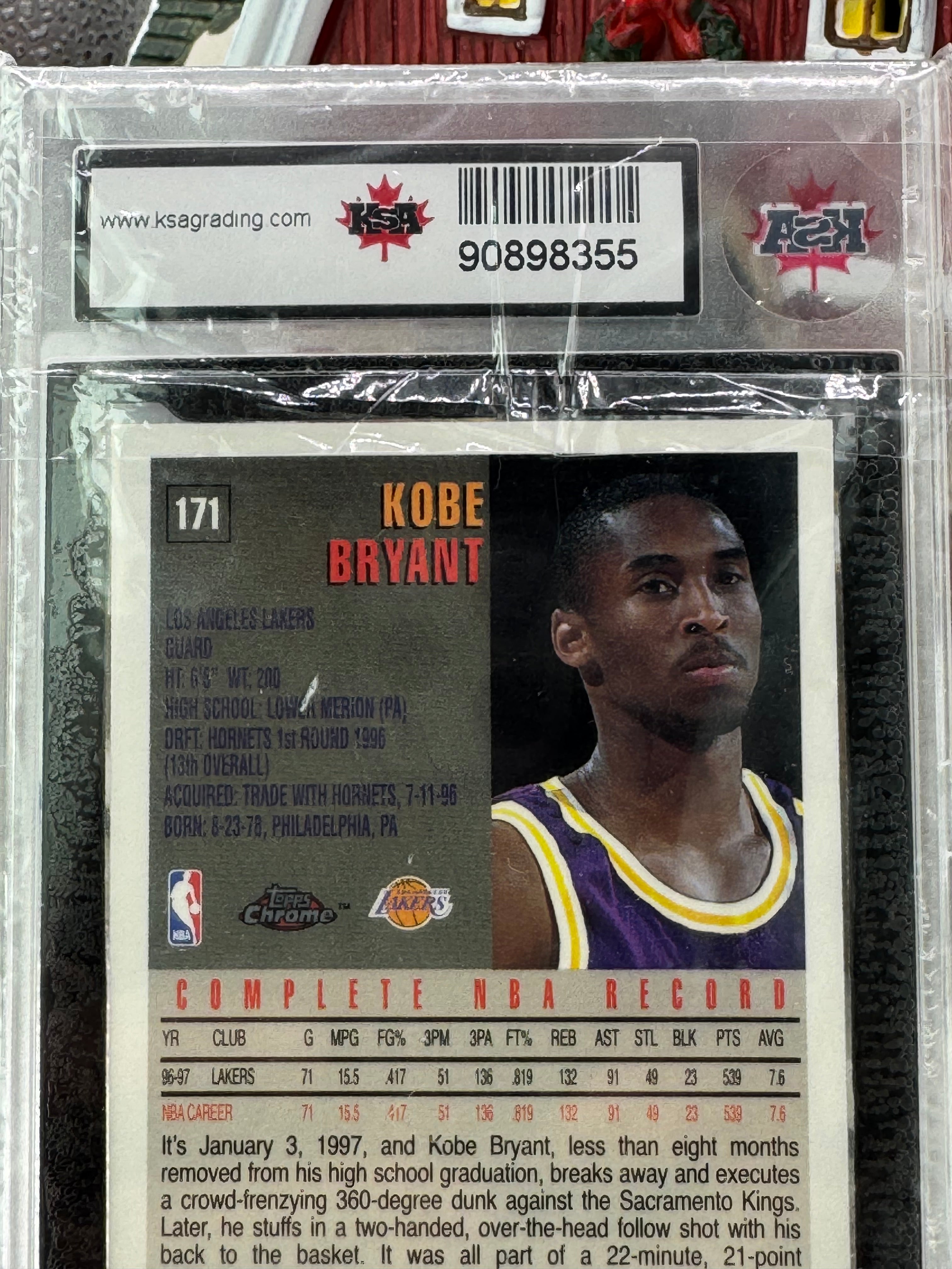 1997-98 Topps Chrome Kobe Bryant #171 KSA 9.5