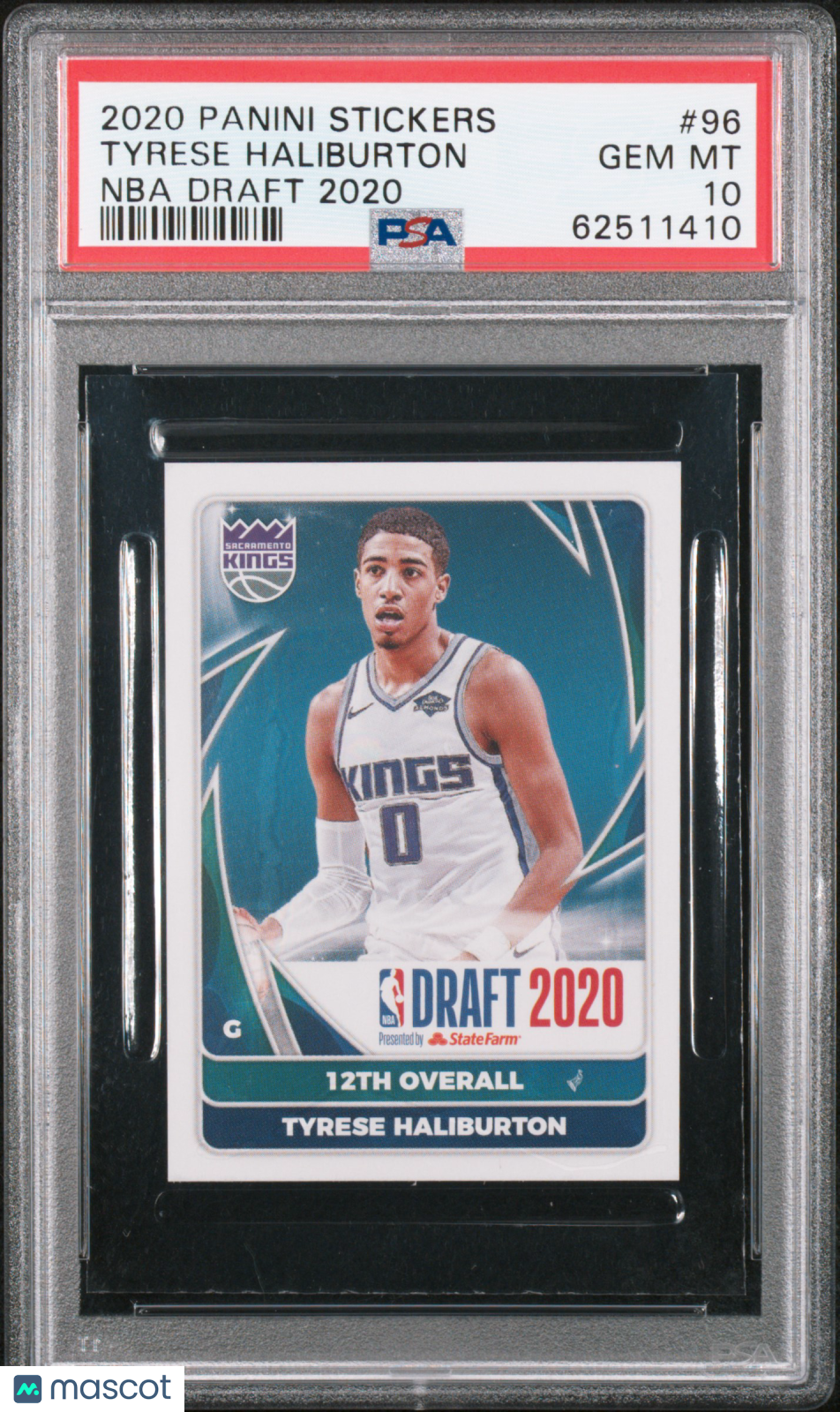 2020 Panini Stickers Tyrese Haliburton #96 NBA Draft 2020 PSA 10